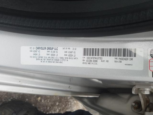 2010 DODGE AVENGER SX 1B3CC4FB7AN167353
