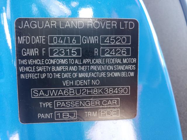 2017 JAGUAR F-TYPE S SAJWA6BU2H8K38490