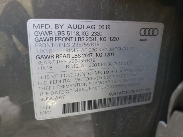 2019 AUDI Q3 PREMIUM WA1AECF33K1077168