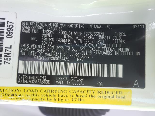 2011 TOYOTA SEQUOIA LI 5TDKY5G1XBS034475