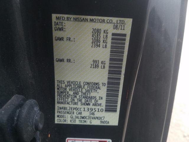 2012 NISSAN ALTIMA SR 1N4BL2EP0CC139510