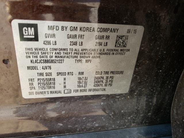 2016 BUICK ENCORE KL4CJCSB8GB521227