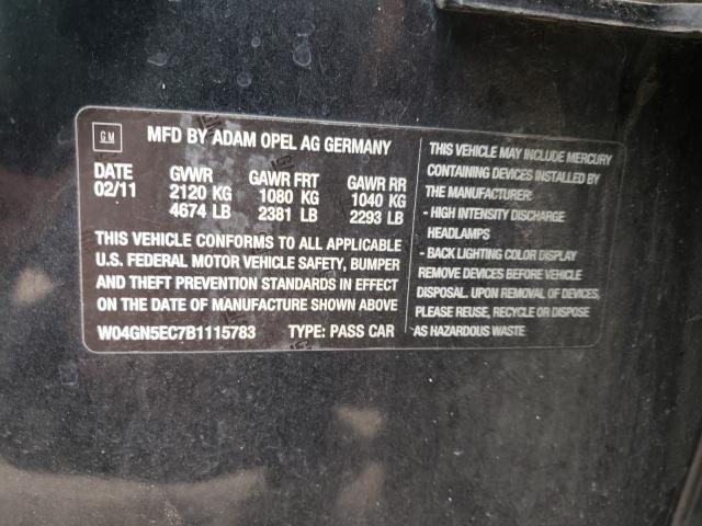 2011 BUICK REGAL CXL W04GN5EC7B1115783