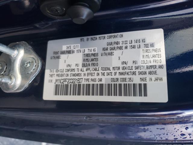 2012 MAZDA MX-5 MIATA JM1NC2PF2C0221607