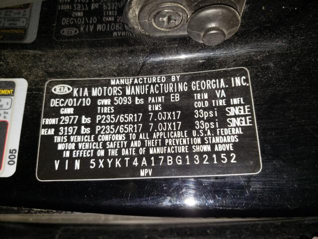 2011 KIA SORENTO BA 5XYKT4A17BG132152