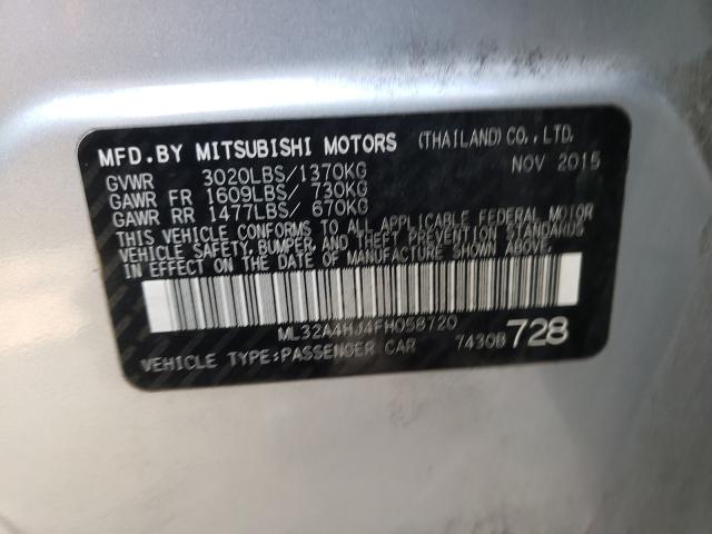 2015 MITSUBISHI MIRAGE ML32A4HJ4FH058720