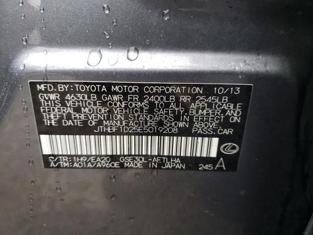 2014 LEXUS IS 250 JTHBF1D25E5019208
