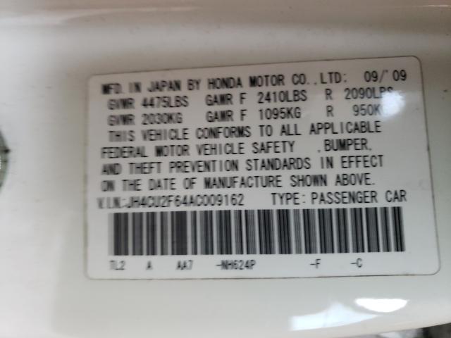 2010 ACURA TSX JH4CU2F64AC009162