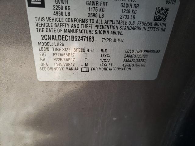 2011 CHEVROLET EQUINOX 2CNALDEC1B6247183