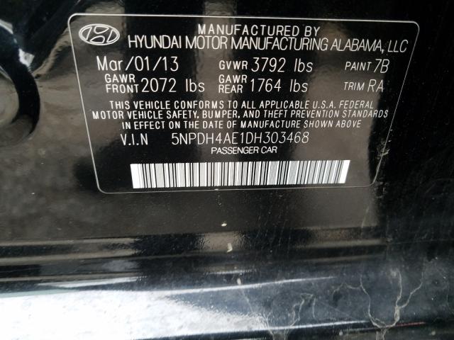 2013 HYUNDAI ELANTRA GL 5NPDH4AE1DH303468