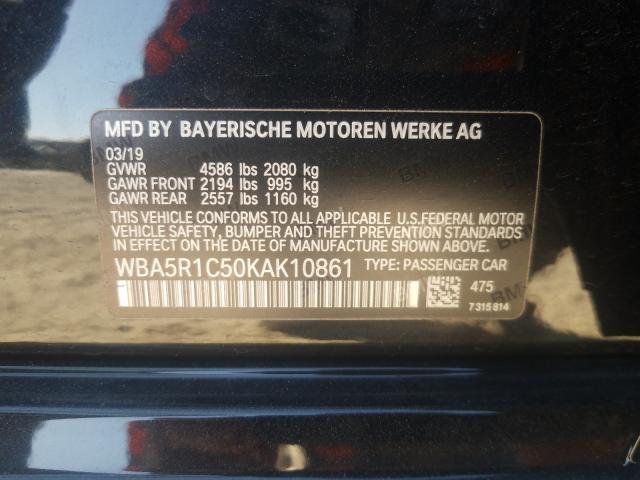 2019 BMW 330I WBA5R1C50KAK10861