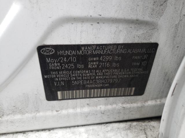 2011 HYUNDAI SONOTA 5NPEB4AC3BH079797