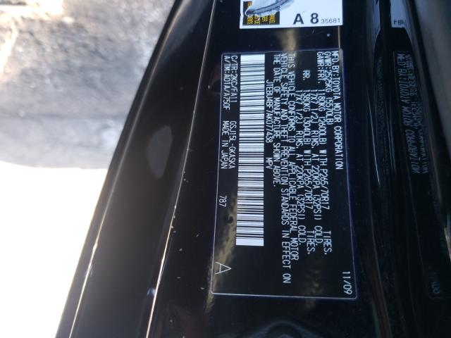 2010 TOYOTA FJ CRUISER JTEBU4BF7AK077438