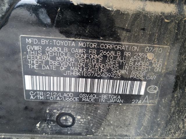 2010 LEXUS ES 350 JTHBK1EG7A2409423