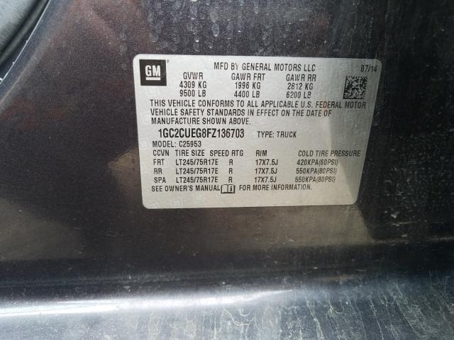 2015 CHEVROLET SILVERADO - 1GC2CUEG8FZ136703