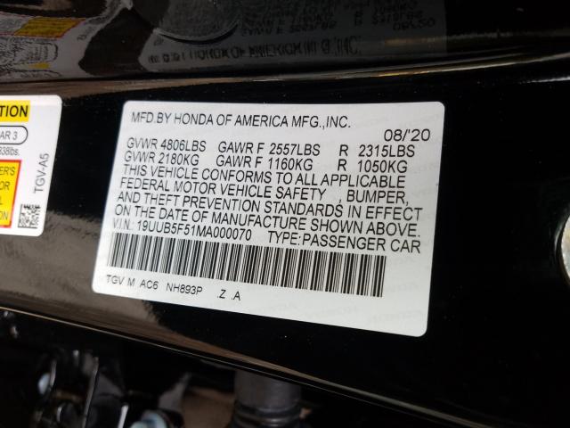 2021 ACURA TLX TECH A 19UUB5F51MA000070