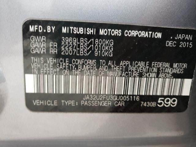 2016 MITSUBISHI LANCER ES JA32U2FU3GU005116