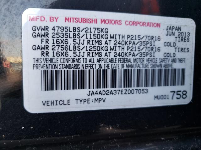 2014 MITSUBISHI OUTLANDER JA4AD2A37EZ007053