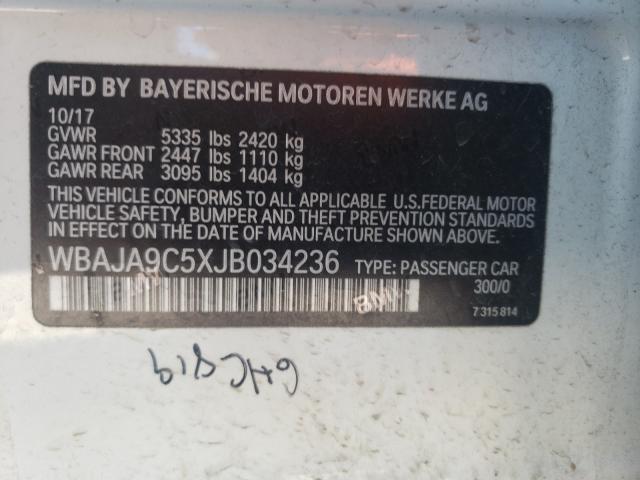 2018 BMW 530E WBAJA9C5XJB034236