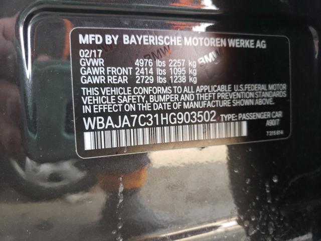 2017 BMW 530 XI WBAJA7C31HG903502