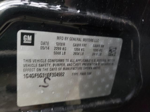 2014 BUICK LACROSSE T 1G4GF5G31EF304982