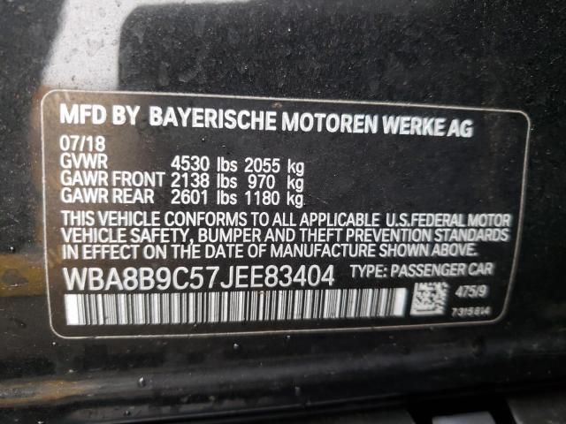 2018 BMW 330 I WBA8B9C57JEE83404