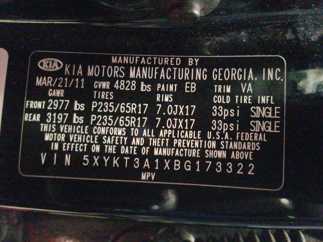 2011 KIA SORENTO BA 5XYKT3A1XBG173322