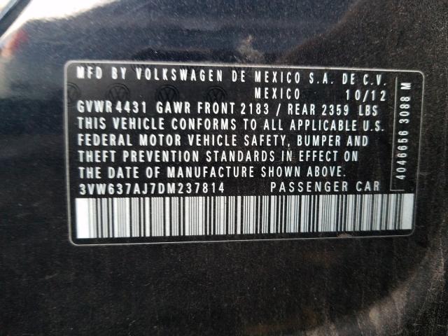 2013 VOLKSWAGEN JETTA HYBR 3VW637AJ7DM237814