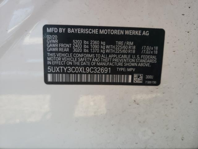 2020 BMW X3 SDRIVE3 5UXTY3C0XL9C32691