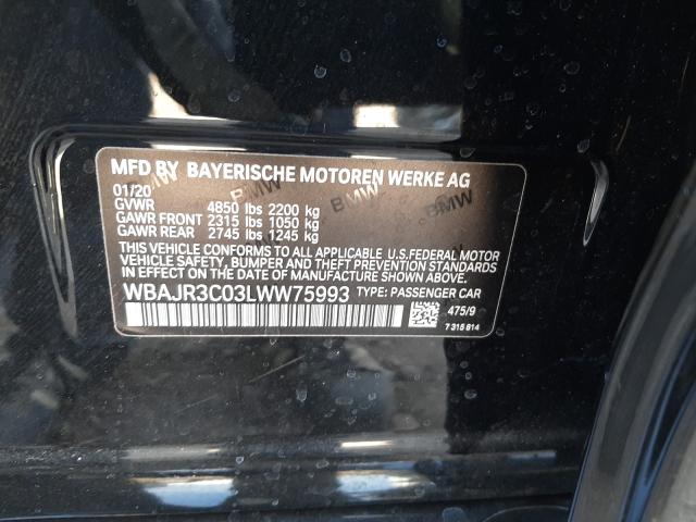 2020 BMW 530 I WBAJR3C03LWW75993