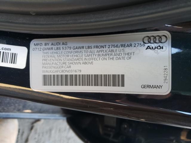 2013 AUDI A6 PREMIUM WAUGGAFC8DN031679