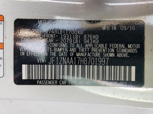 2017 TOYOTA 86 BASE JF1ZNAA17H8701997