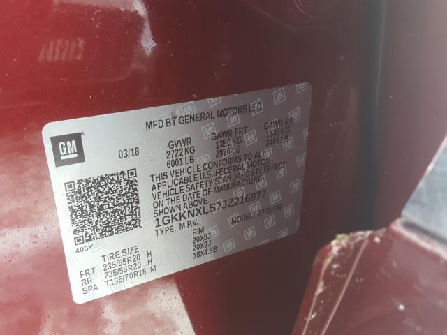 2018 GMC ACADIA DEN 1GKKNXLS7JZ216977