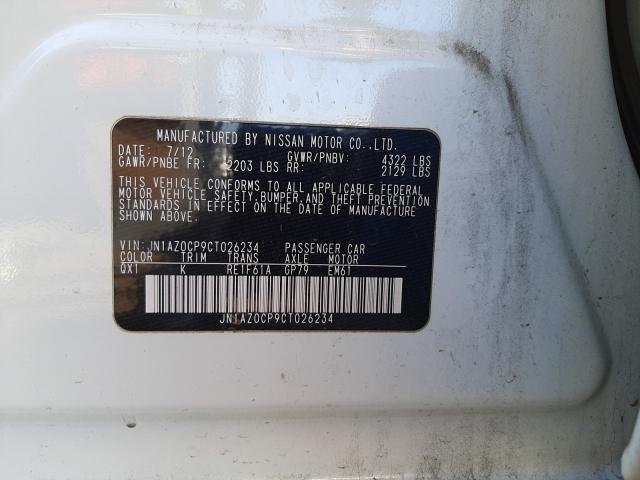 2012 NISSAN LEAF SV JN1AZ0CP9CT026234