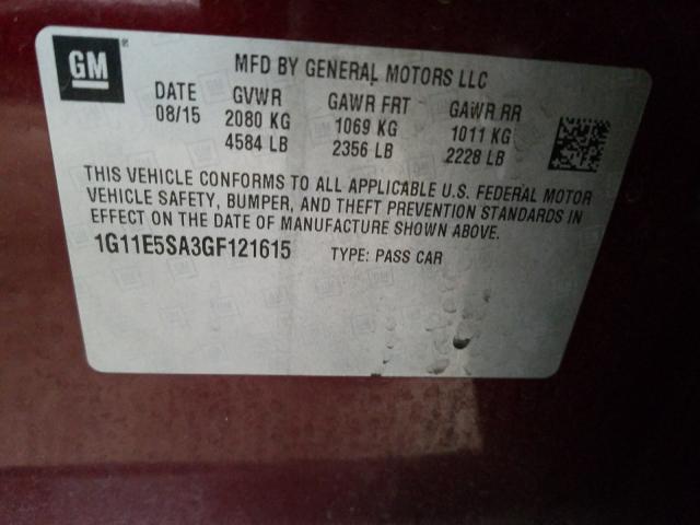 2016 CHEVROLET MALIBU LIM 1G11E5SA3GF121615