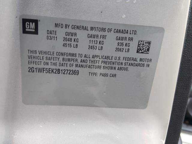 2011 CHEVROLET IMPALA LS 2G1WF5EK2B1272369