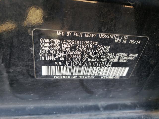 2014 SUBARU IMPREZA PR JF1GPAC63E8318144