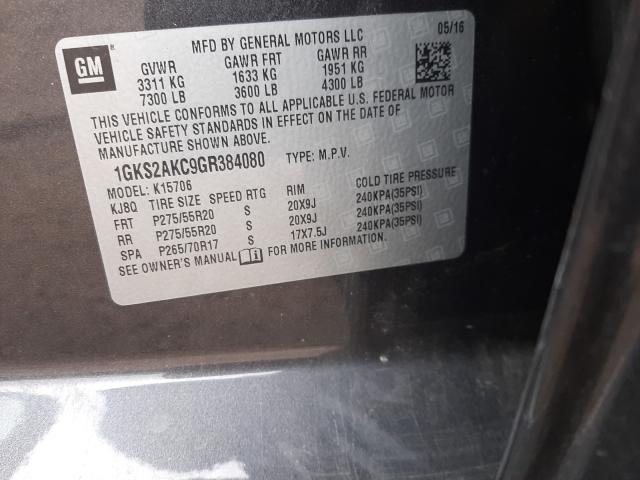 2016 GMC YUKON SLE 1GKS2AKC9GR384080