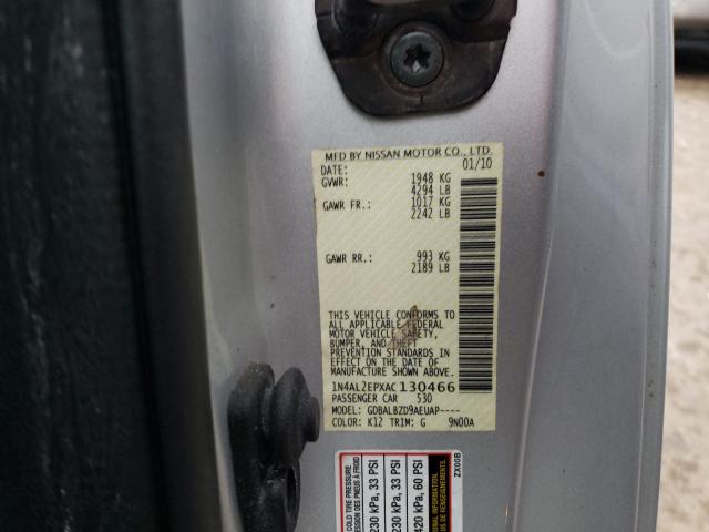 2010 NISSAN ALTIMA S 1N4AL2EPXAC130466
