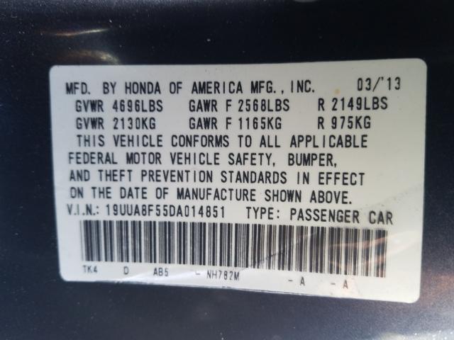 2013 ACURA TL TECH 19UUA8F55DA014851