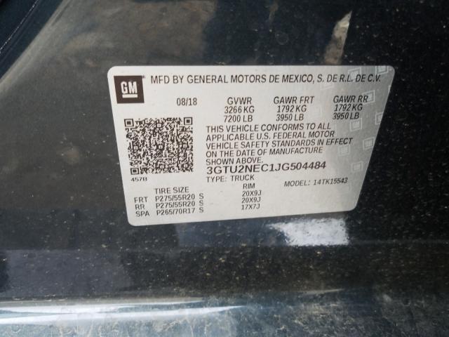 2018 GMC SIERRA K15 3GTU2NEC1JG504484