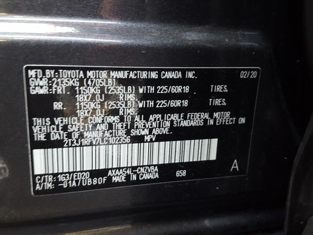 2020 TOYOTA RAV4 ADVEN - 2T3J1RFV7LC102356