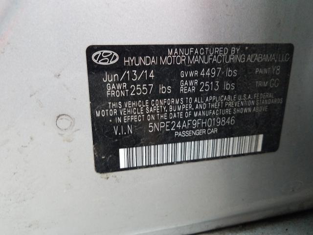 2015 HYUNDAI SONATA SE 5NPE24AF9FH019846