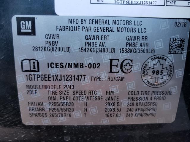 2018 GMC CANYON DEN 1GTP6EE1XJ1231477