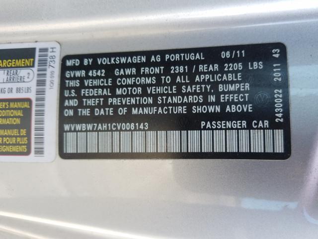 2012 VOLKSWAGEN EOS KOMFOR WVWBW7AH1CV006143