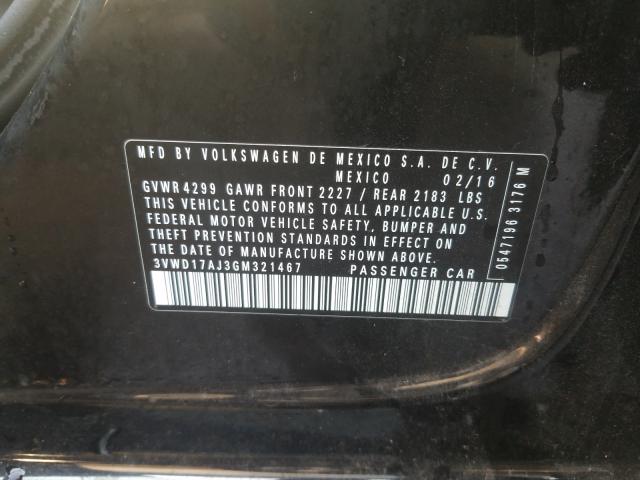 2016 VOLKSWAGEN JETTA SPOR 3VWD17AJ3GM321467