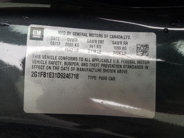 2013 CHEVROLET CAMARO LT 2G1FB1E31D9246718