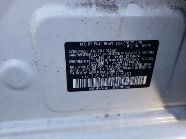 2015 SUBARU XV CROSSTR JF2GPAFC8F8330451
