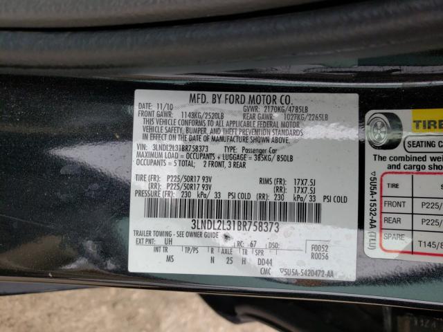 2011 LINCOLN MKZ HYBRID 3LNDL2L31BR758373