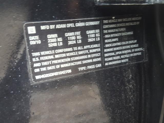 2011 BUICK REGAL CXL W04G05GV4B1042708